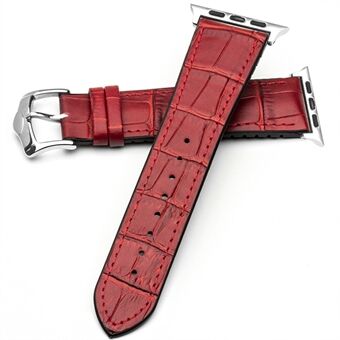 QIALINO Top-layer Cowhide Leather Watch Band Replacement for Apple Watch Series 5 4 40mm / Series 3/2/1 38mm