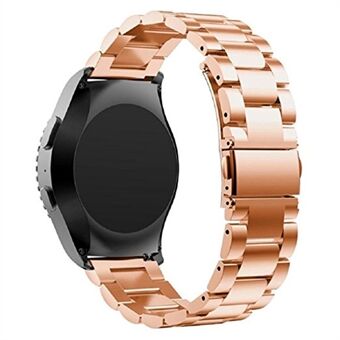 20mm Luxury Three Beads Stainless Steel Metal Strap with Folding Clasp for Huawei Watch 2