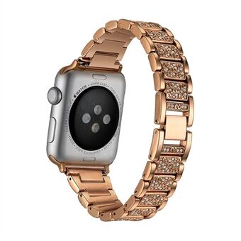 Crystal Decor Stainless Steel Watch Strap for Apple Watch Series 5 4 44mm, Series 3 / 2 / 1 42mm