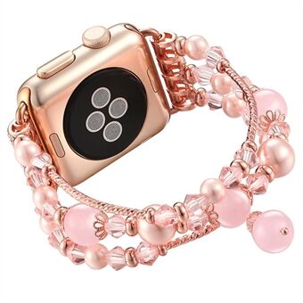 Agate Beads Pearl Watch Bracelet Strap for Apple Watch Series 5 4 44mm/3/2/1 42mm