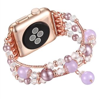 Agate Beads Pearl Watch Bracelet Strap for Apple Watch Series 5 4 40mm/3/2/1 38mm