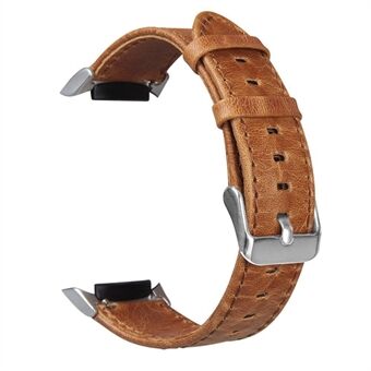 Crazy Horse Genuine Leather Watch Band + Stainless Steel Connector for Samsung Gear S2 (SM-R730/SM-R720)