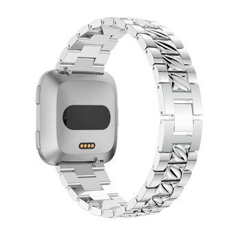 Stylish Rhinestone Decor Alloy Watch Band for Fitbit Versa