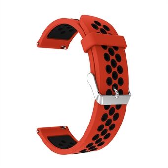 22mm Two-tone Soft Silicone Hollow Watchband Strap for Samsung Galaxy Watch 46mm