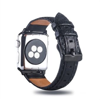 Top Layer Cowhide Leather Watch Band Strap for Apple Watch Series 5 4 44mm / Series 3 2 1 42mm