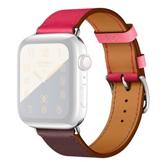 PU Leather Watch Band Adjustable Size for Apple Watch Series 5 4 40mm, Series 3 / 2 / 1 38mm