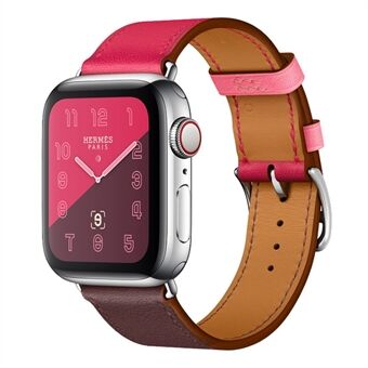PU Leather Watch Band Adjustable Size for Apple Watch Series 5 4 44mm, Series 3 / 2 / 1 42mm