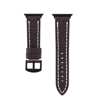Top Layer Cowhide Leather Watch Band Accessory for Apple Watch Series 5 4 44mm/3/2/1 42mm