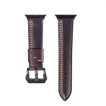 Cowhide Genuine Leather Watch Strap Accessory for Apple Watch Series 5 4 44mm/3/2/1 42mm