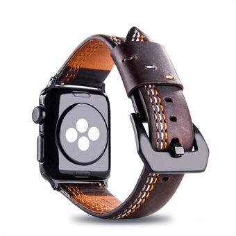 Cowhide Genuine Leather Watch Band Accessory for Apple Watch Series 5 4 40mm / Series 3 2 1 38mm