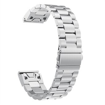 Stainless Steel Link Chain Watch Band Strap for Garmin Fenix 5 - Silver