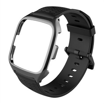 MIJOBS Honeycomb Metal Watchband for Fitbit Versa - Black