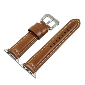 Leather Smart Wrist Strap Watchband Replacement for Apple Watch Series 1 2 3 42mm, Series 6 SE 5 4 44mm