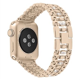 Krystal Rhinestone Decor Rustfrit Steel Urrem Urrem til Apple Watch Series 1 2 3 42mm / Apple Watch Series 5 4 44mm