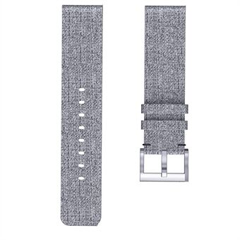 Lightweight Canvas Outlook Watch Band with Steel Metal Buckle for Fitbit Versa