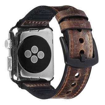 PU Leather + Silicone Smart Bracelet Replacement Strap for Apple Watch Series 4/5 40mm/Series 3/2/1 38mm