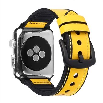 PU Leather + Silicone Smart Watch Band for Apple Watch Series 4/5/6/Watch SE 44mm/Series 3/2/1 42mm