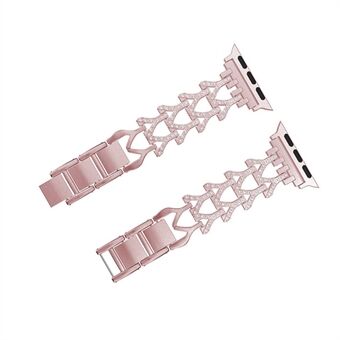 38mm Rhinestone Decor Premium Stainless Steel Watch Band for Apple Watch Series 5 4 40mm / Series 3 2 1 38mm