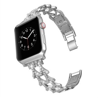 Diamond Premium rustfrit Steel urrem til Apple Watch Series 6 / SE / 5/4 44mm / Series 3 2 1 Watch 42mm