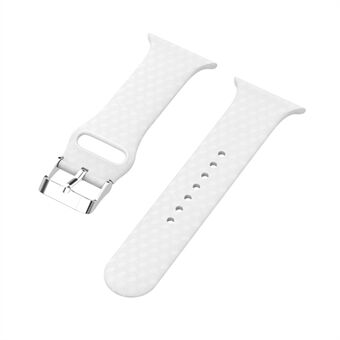 3D Diamond Texture Silicone Watch Band for Apple Watch Series 6 SE 5 4 40mm / Series 3 2 1 38mm