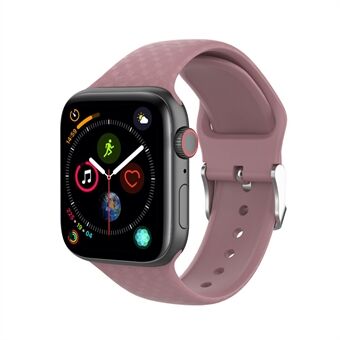 Diamant Mønster Silikone Urrem til Apple Watch Series 6/SE/5/4 44mm og 3/2/1 42mm - Pink