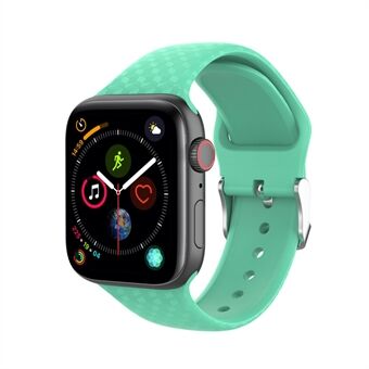Diamant Mønster Silikone Urrem til Apple Watch Series 6/SE/5/4 44mm og 3/2/1 42mm - Lys grøn