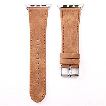 Crazy Texture Genuine Leather Smart Watch Band for Apple Watch Series 6/SE/5/4 40mm / Series 3/2/1 38mm