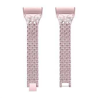 Rhinestone Decor Metal Watch Band for Fitbit Charge 4 / 3