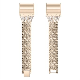 Rhinestone Decor Metal Watchband Replacement for Fitbit Charge 2