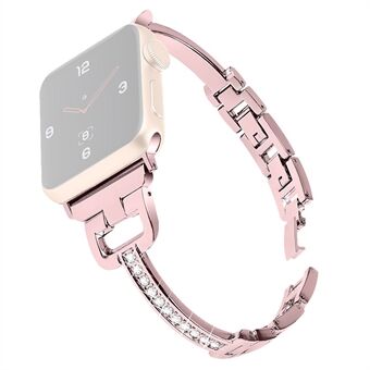 Rhinestone Decor Aluminum Alloy Smart Watch Band for Apple Watch Series 6/SE/5/4 40mm/Series 3/2/1 38mm