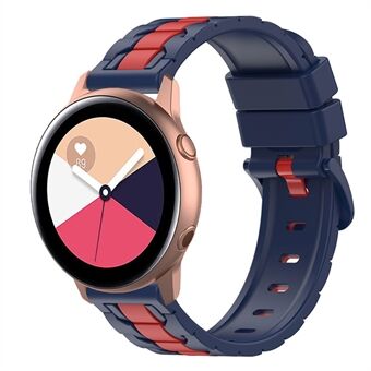 For Samsung Galaxy Watch Active 40mm SM-R500 / Watch Active2 40mm / 44mm Silicone Watch Band 20mm Chain Shape Design Dual Color Wrist Strap