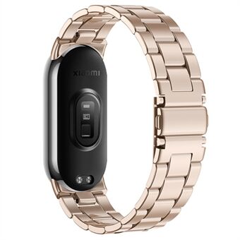 Til Xiaomi Smart Band 8 Stilfuldt 3 perler Smart Watch Metal Band Erstatning håndledsrem