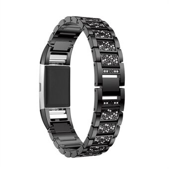 Zinc Alloy Watch Band Fashion Simple Style Wrist Strap for Fitbit Charge 2