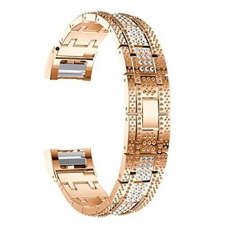 Watch Band Zinc Alloy Women Fashion Simple Style Wrist Strap for Fitbit Charge 2