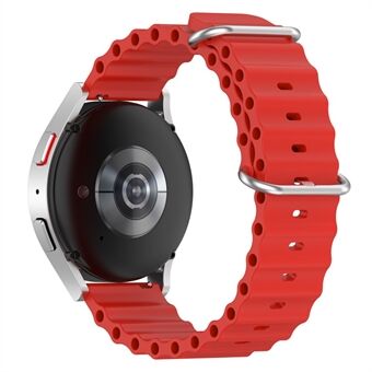 Til Samsung Galaxy Watch 3 45 mm / Galaxy Watch 46 mm Universal 22 mm silikone urrem Solid Color Wave Design Justerbart håndledsbånd