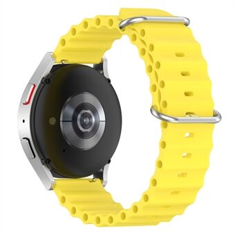 Til Samsung Galaxy Watch3 41 mm / Gear Sport Universal 20 mm Wave Design Silikonerstatningsrem Ensfarvet håndledsbånd