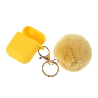 Silicone Case with Hairy Ball Buckle for Apple AirPods with Wireless Charging Case (2019) / AirPods with Charging Case (2019) (2016)