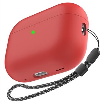 AHASTYLE WG100 til Apple AirPods Pro 2 Anti-ridse ørepropper etui PC + Silikone øretelefon Opladningsboks cover med håndstrop