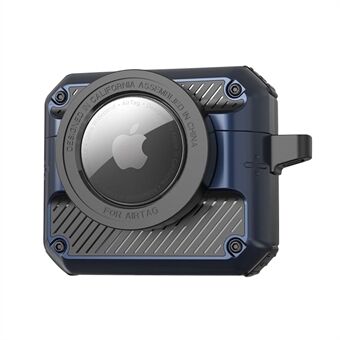 2 i 1 beskyttende etui til AirPods Pro 2, AirTag Anti-Drop Cover Auto fjederåbning Bluetooth øretelefoner stødsikker etui med krog