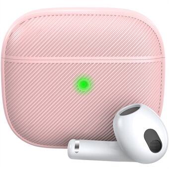 AHASTYLE PT177 til Apple AirPods 3 Stripe Design Bluetooth-øretelefoner Drop-sikkert cover, der kan opdeles blødt silikonebeskyttelsescover