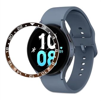 Til Samsung Galaxy Watch 5/4 44 mm metalurramme Dobbeltfarvet Smart Watch Beskyttende Ring Klæbende Cover (Type B)