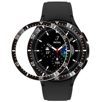 Til Samsung Galaxy Watch4 Classic 46 mm metalramme Ring anti-ridse bezel loop selvklæbende cover (type A)
