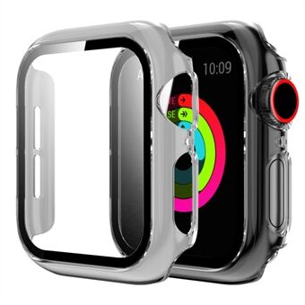Til Apple Watch Series 1/2/3 38 mm Anti-Drop PC-etui med skærmbeskytter af hærdet glas Anti-ridse gennemsigtigt Smart Watch Cover