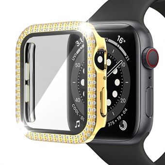 Til Apple Watch SE/Series 4/5/6 40 mm Rhinestone+PC+Hærdet glas Anti-drop urkassebeskytter