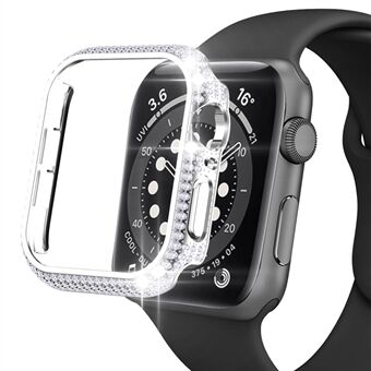 Til Apple Watch SE/Series 6/5/4 44 mm Stilfuld Rhinestones Design-etui Udhulet hårdt pc-cover