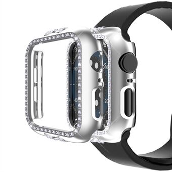 Til Apple Watch Series 4/5/6 44 mm / SE 44 mm Bowknot Rhinestones Decor Watch Case Anti-drop PC Halvt beskyttelsescover