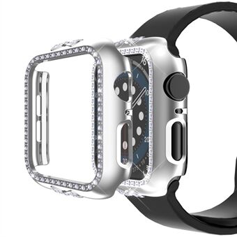 Til Apple Watch Series 4/5/6 40 mm / SE 40 mm Smart Watch Half Case Bowknot Rhinestones Hard PC Protective Cover