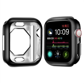 Til Apple Watch Series 7 45 mm udhulet Smart Watch Case Blødt TPU galvaniseret stel Ur Cover