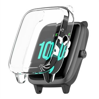 Til ID205L/Willful SW021 Transparent TPU Urkasse Cover Anti-ridse Universal 1,3" Firkantet Touch Screen Smart Watch Beskyttelsesetui
