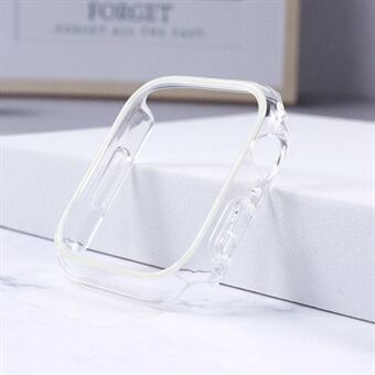 For Apple Watch Series 7 41mm Luminous Hard PC Bumper Case Hollow-out Clear Protective Cover Frame